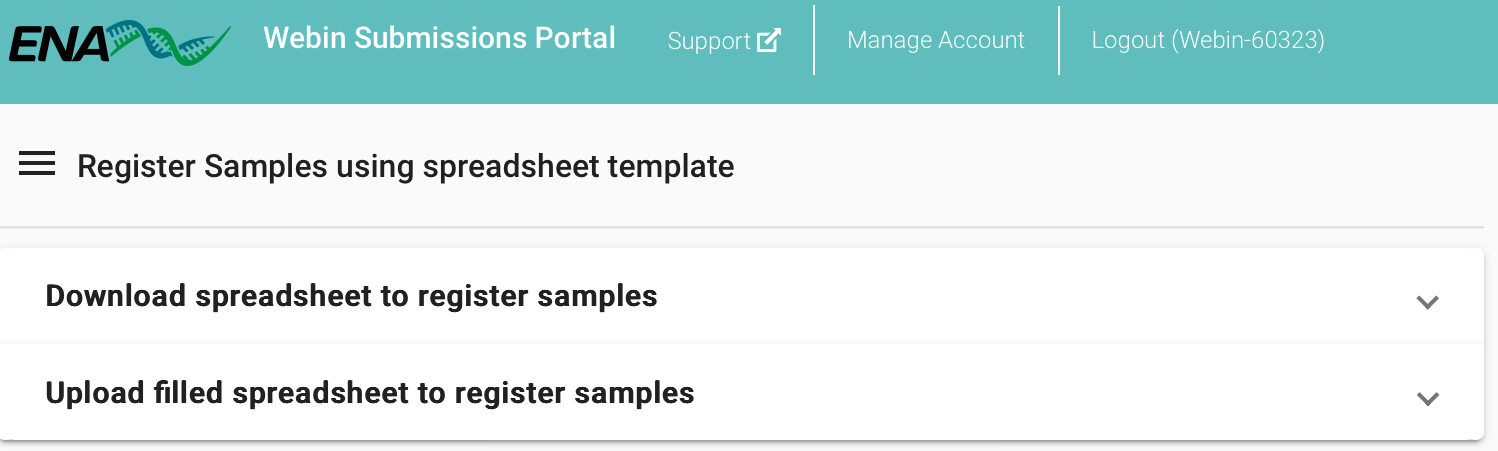 Register sample options