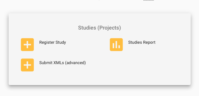 Step 1, register study from landing page